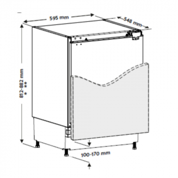 Laurus LKS 82 F Unterbaukühlschrank